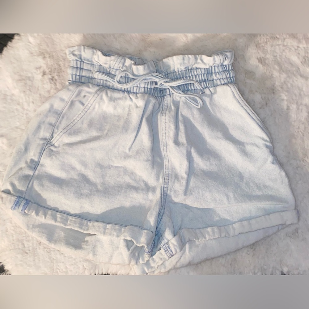 Denim high waisted shorts
